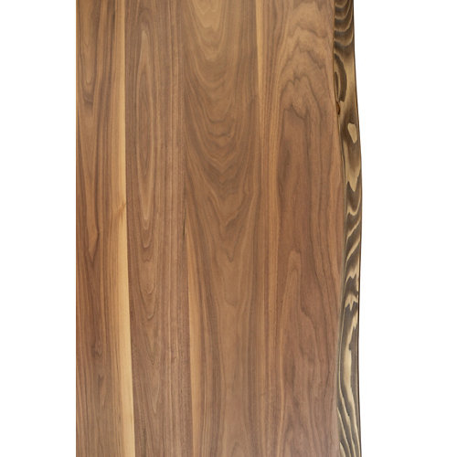Tablero para mesa rechapado en madera de nogal 45x120x4 8 cm lados forma árbol