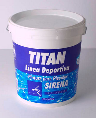 Pintura al agua para piscinas TIITAN SIRENA 4L azul
