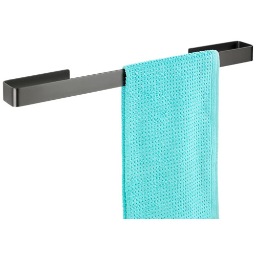 Toallero pared montella negro mate 61x4 cm de la marca Wenko en acabado de color Negro fabricado en Aluminio