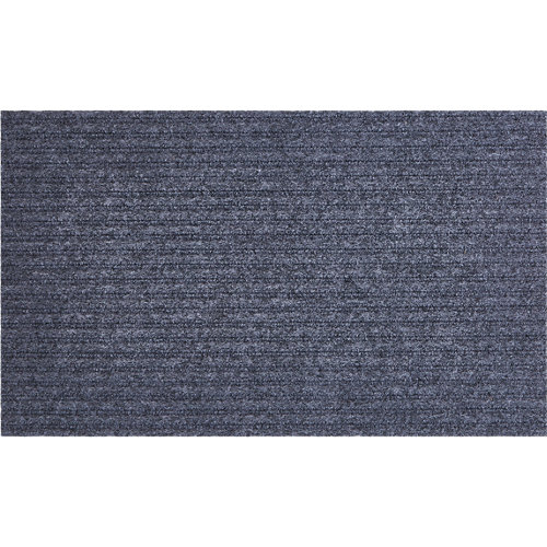 Felpudo gris de poliéster 33 x55 cm