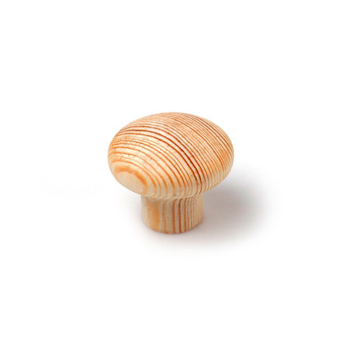 Pomo fabricado en pino crudo medidas: 35x30mm