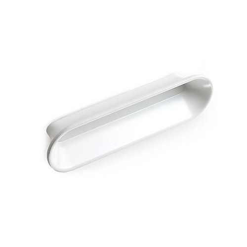 Asa fabricada en zamak blanco mate medidas: 133x25mm