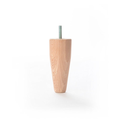 Pata fija de madera para mueble 12 cm