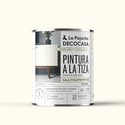 Pintura tiza la pajarita 750ml porcelana