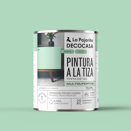 Pintura oxiron liso agua mate 2 5l blanco 22 Pintura tiza la pajarita 750ml menta