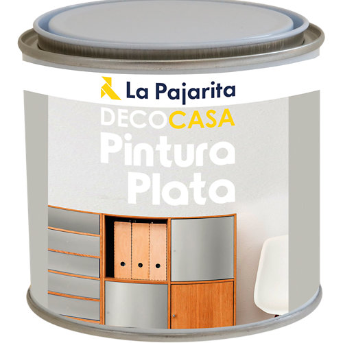 Pintura metalizada la pajarita 500ml plata