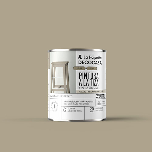 Pintura interior satinada luxens 4l 1040-b10g azul mar luminoso 21 Pintura tiza la pajarita 250ml moka