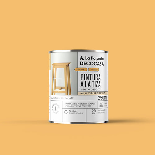 Pintura tiza la pajarita 250ml ambar