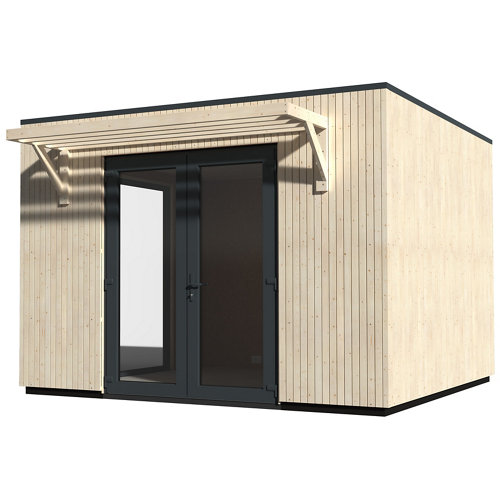 Caseta de madera studio como de 361.4x257x364 cm y 13.15 m2