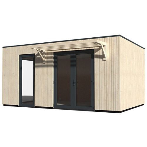 Caseta de madera studio como de 537.4x257x364.1 cm y 19.57 m2