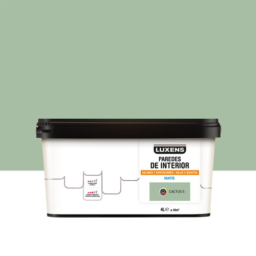 Esmalte laca interior luxens cool 5 satinado 0 75l 19 Pintura luxens 4l cactus 5