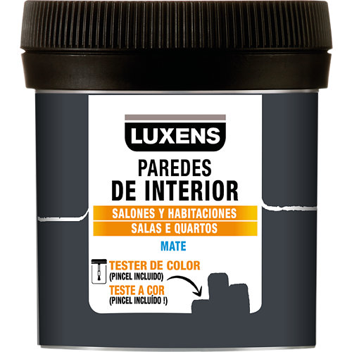 Pintura interior satinada luxens 4l 3005-r80b neutro azulado oscuro 17 Tester luxens 75 ml paris 1
