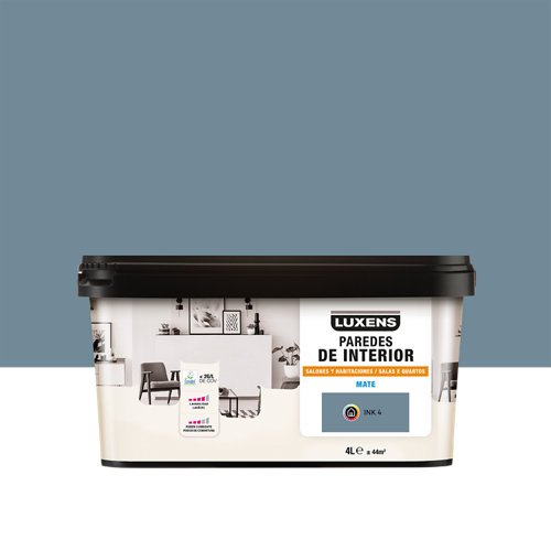 Pintura interior mate reveton pro 4l 3020-b90g verde laurel empolvado 22 Pintura salones y habitaciones luxens 4l ink 4