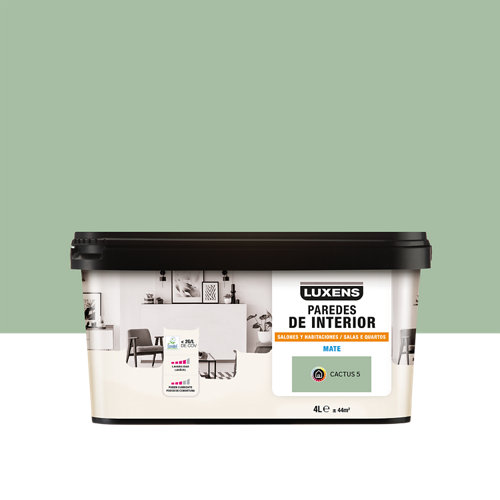 Kit pintura tiza la pajarita 250ml acero + caja de madera de 30x15x20 cm 19 Pintura salones y habitaciones luxens 4l cactus 5