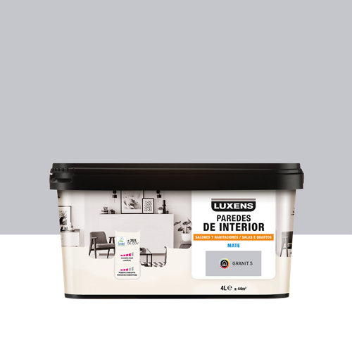 Pintura salones y habitaciones luxens 4l granit 5