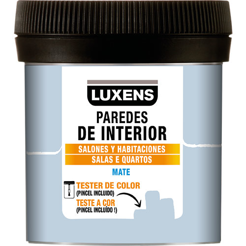 Pintura interior satinada luxens 4l 1005-y50r neutro arena rosada muy luminoso 20 Tester luxens 75 ml saphir 6