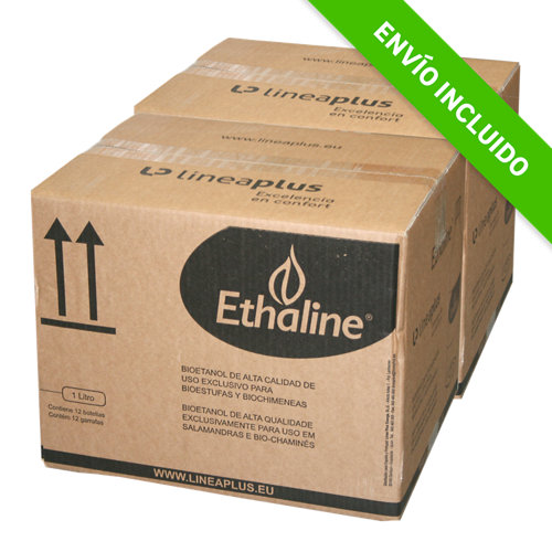 Pack de 24 bidones de bioetanol ethaline 1l