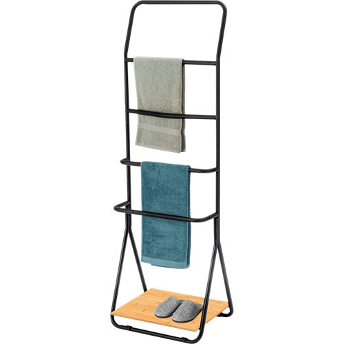 Toallero de pie verona negro mate 40x156.5 cm de la marca Wenko en acabado de color Negro fabricado en Acero