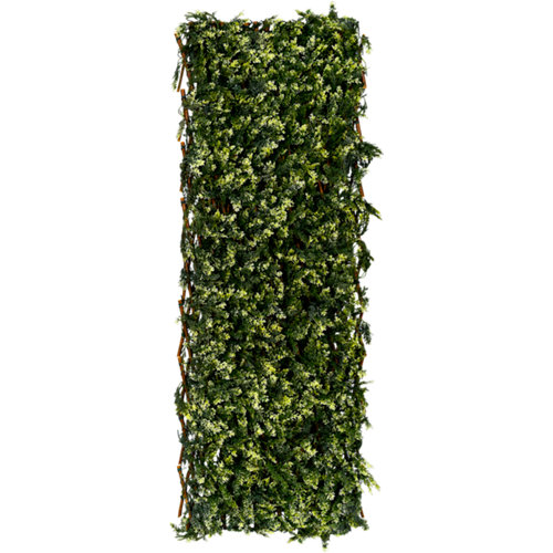 Celosía extensible de mimbre verde 100x150 cm