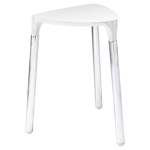Taburete de baño yannis blanco 37x43.5 cm de la marca GEDY en acabado de color Blanco fabricado en Resina termoplástica