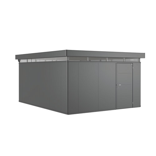 Caseta de metal oscuro derecha casanova de 430x250x530 cm y 22.79 m2