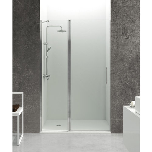 Mampara abatible abat transparente cromado 6mm (112.5-115)x195cm