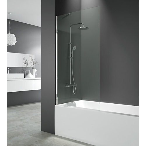 Mampara de bañera 1 hoja fix transparente perfil cromado 85x150 cm de la marca Blanca / Sin definir en acabado de color Gris / plata fabricado en Varios, ver descripción