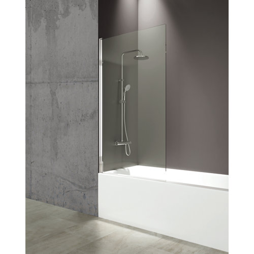 Mampara de bañera 1 hoja open transparente perfil cromado 85x150 cm de la marca Blanca / Sin definir en acabado de color Gris / plata fabricado en Varios, ver descripción