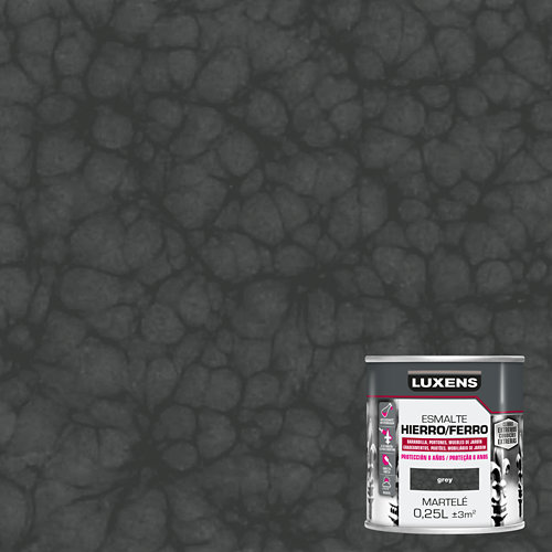 Pintura hierro martelé luxens 250 ml grey