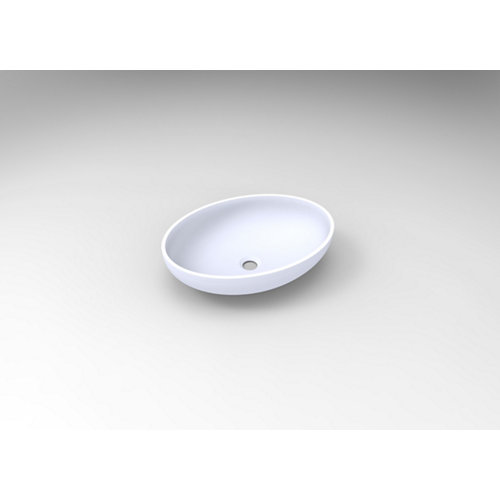 Lavabo oval blanco 50 x 35 x 12 5 cm