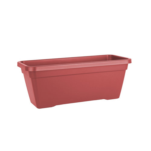 Lote jardinera y plato l venezia rojo 80 cm
