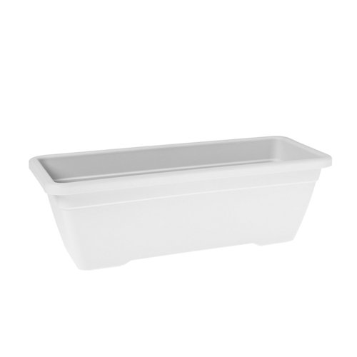 Lote jardinera y plato venezia blanco 40 cm