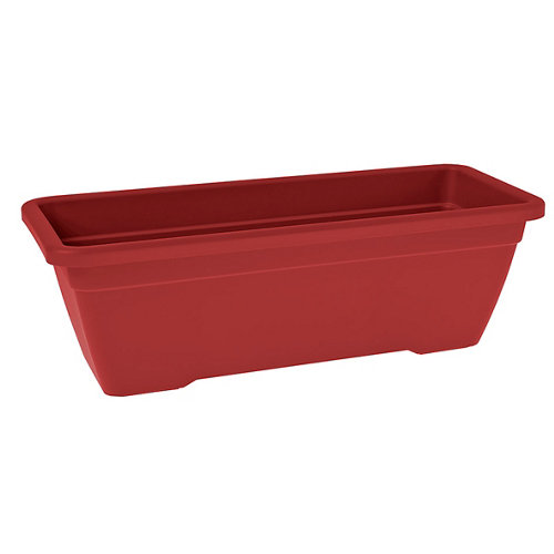 Lote jardinera y plato venezia rojo 50 cm
