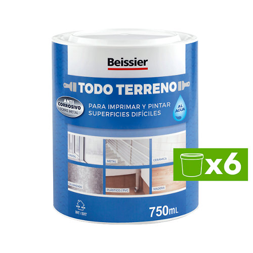 Lote 6 botes pintura imprimación beissier 0 75l cada uno