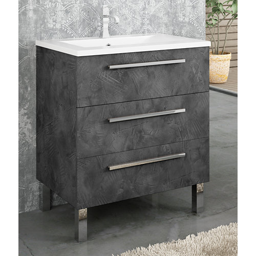 Mueble de baño madrid grafito 70 x 45 cm