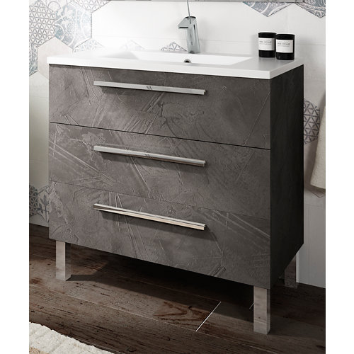 Mueble de baño madrid grafito 80 x 40 cm