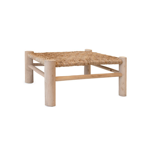 Banqueta rectangular de madera 60x30cm