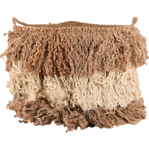 Cesta plegable de yute, fibra natural de 40x50x40 cm plegable