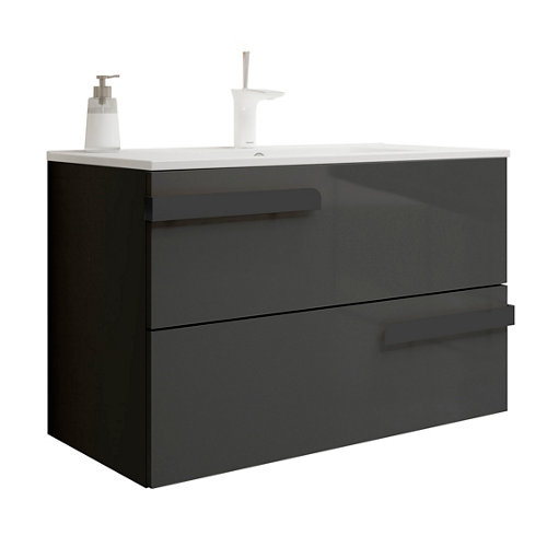 Mueble de baño soho gris grafito 80 x 45 cm