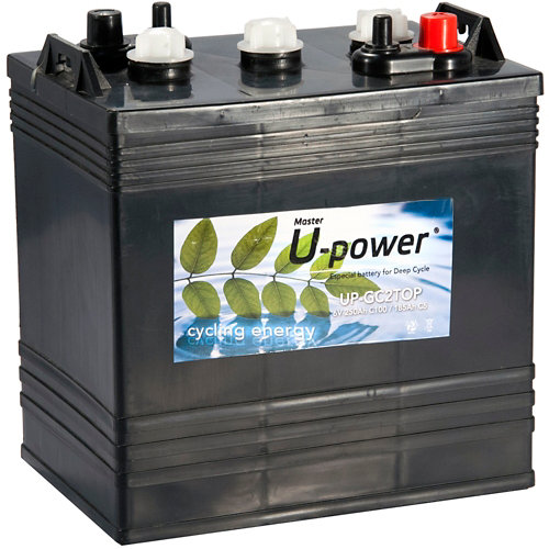 Batería solar estacionaria u-power 6v 250ah con mantenimiento de la marca Blanca / Sin definir en acabado de color No definido fabricado en Plomo