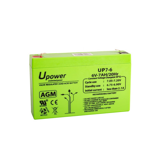 Batería solar agm u-power 6v 7ah
