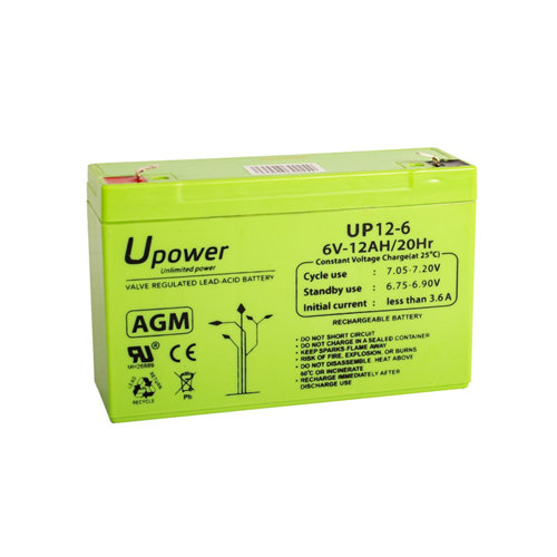 Batería solar agm u-power 6v 12ah