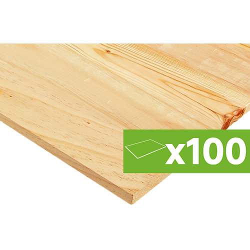 Kit de peldaños cube para escaleras de diametro 138cm blanco/natural 24 Lote 100 tableros pino nudo bruto de 200x50x1,8 cm cada uno