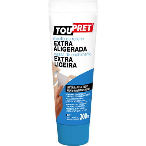 Plaste en pasta de relleno extra ligero toupret 200 ml