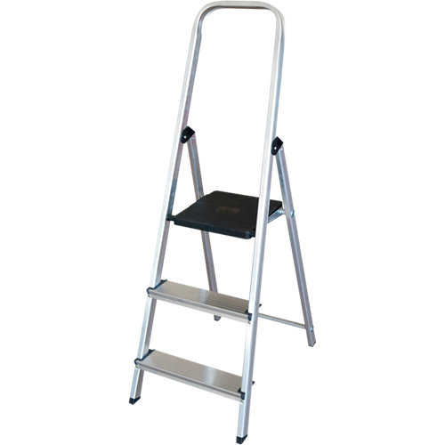 Escaleras Escamoteables 25 Escalera de aluminio 3 peldaños antideslizante plegable