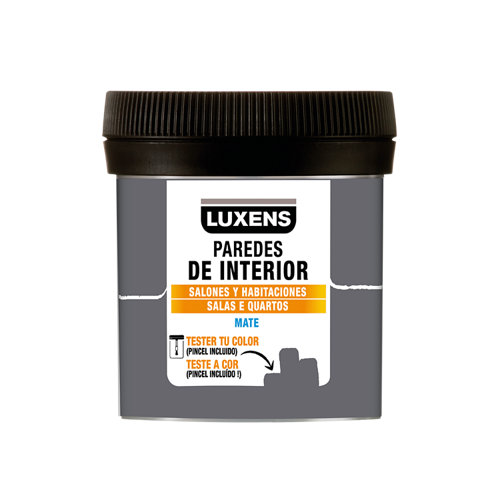 Pintura interior satinado reveton blanco pro 0.75l 2000-n gris plata luminoso 18 Pintura tester luxens 75 ml granit 2