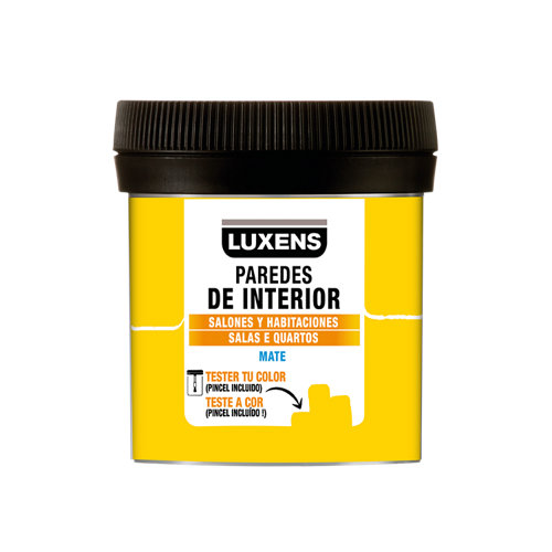 Pintura interior satinado reveton pro 0.75l 0603-y20r blanco crema luminoso 22 Pintura tester luxens 75 ml banana 4