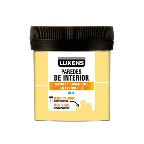 Pintura interior mate luxens 4l 5000-n gris estandar oscuro 21 Pintura tester luxens 75 ml banana 5