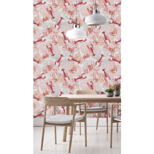 Papel pintado tnt marino egeo w-04 rojo para 6,08 m2 1 Papel pintado tnt marino egeo w-04 rojo para 6,08 m2