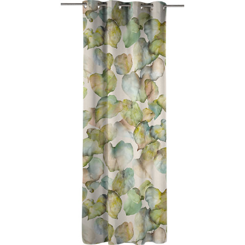 Visillo eldarin con motivo floral verde de 270 x 140 cm